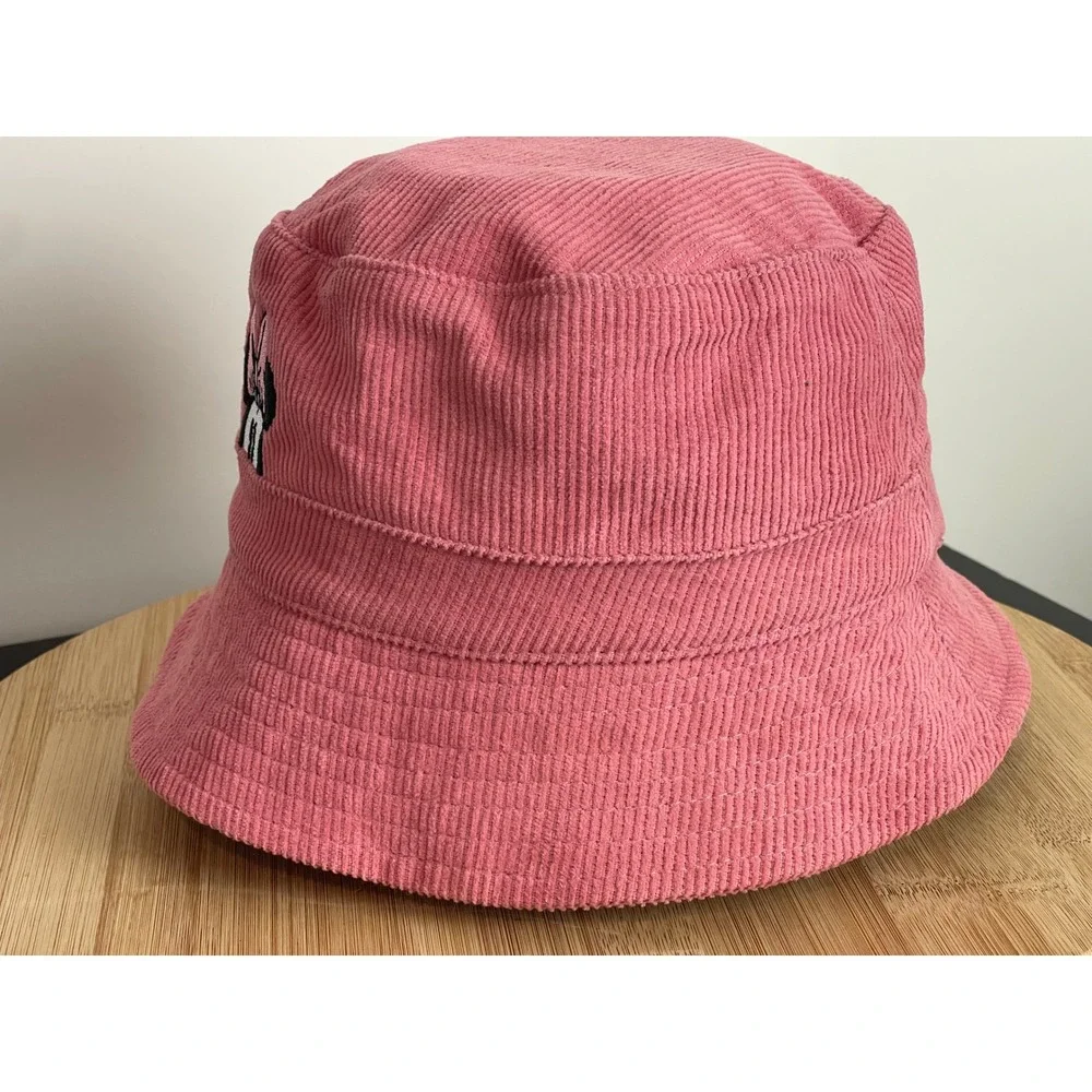 00420 - Disney Minnie Mouse Mauve/Pink Corduroy Bucket Hat Kids‎ S/M Embroidered